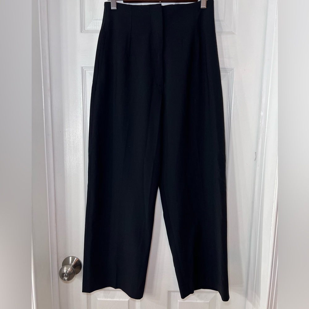 Jacquemus La Bomba Black Wide-Leg Trousers Pants Size 36